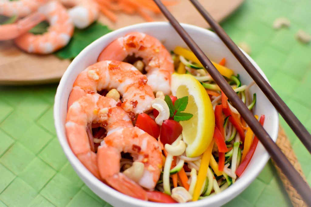 Spicy Thai Shrimp Bowl by Emily Kyle Nutrition