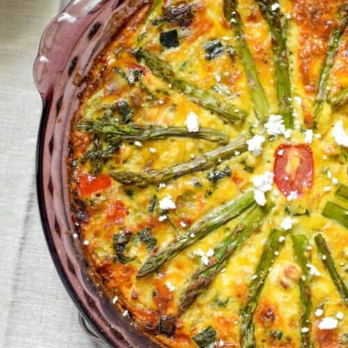 Learn how to meal prep a traditional Veggie Lovers Crustless Quiche for the week, plus 12 mini quiches to keep in the freezer, so you can ensure you have a healthy breakfast all month long - in less than 1 hour!