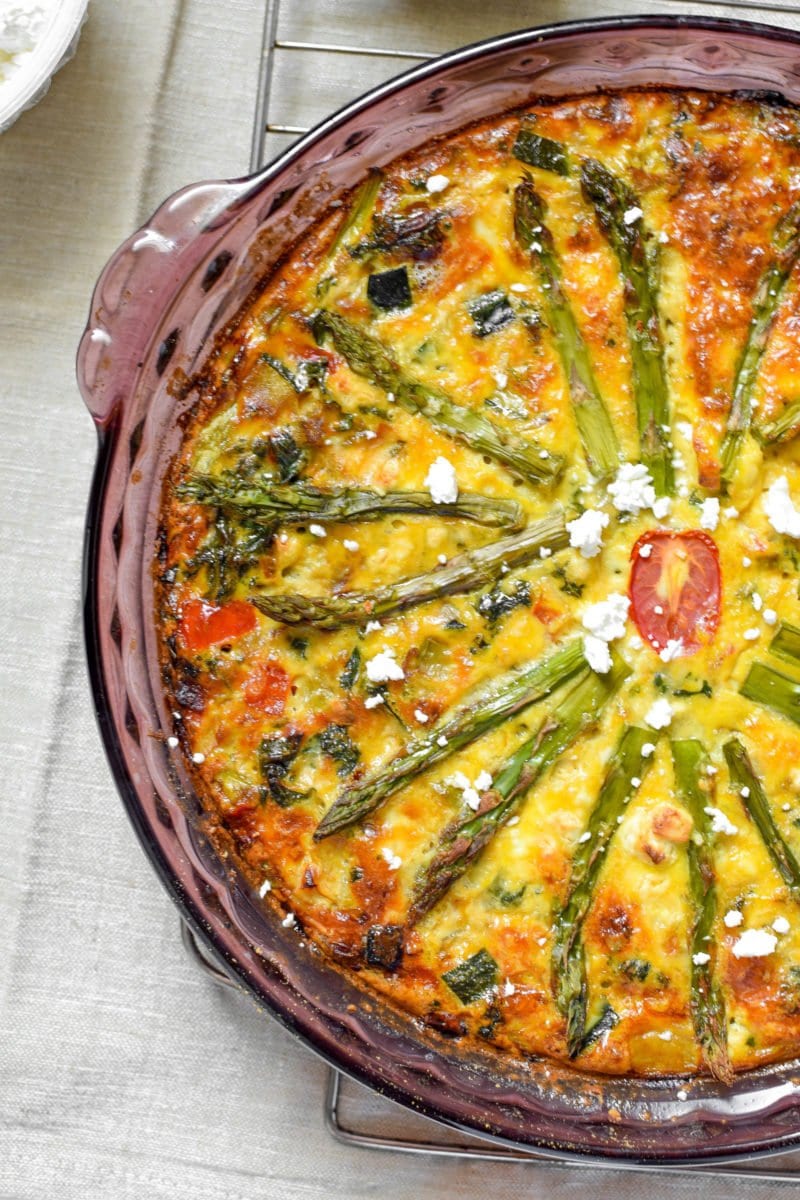 Veggie Lovers Crustless Quiche 2 Ways » Emily Kyle Nutrition