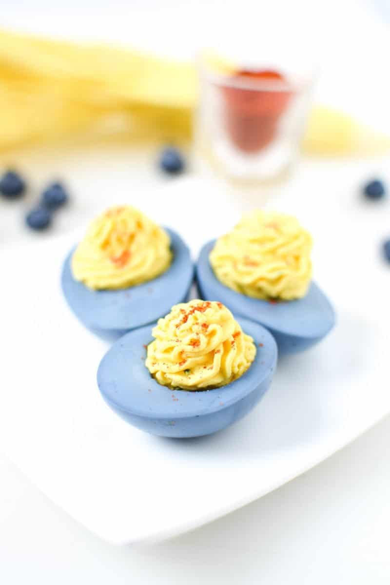 These beautiful Naturally Dyed Deviled Eggs are the perfect pretty appetizer for any holiday plus an excellent source of protein. Whether food dye allergies or intolerance are present in your family or not, everyone can benefit from making the switch to these all natural food dyes!