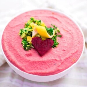 Pink Gremolata Hummus by Emily Kyle Nutrition