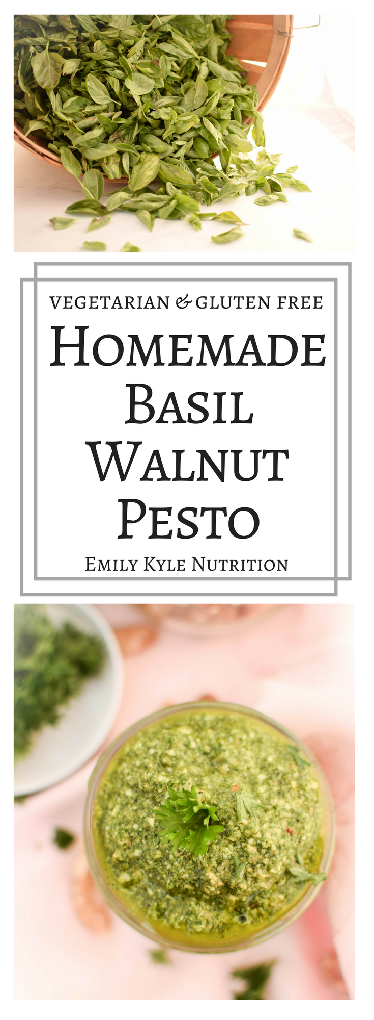 Use up your freshly grown basil and parley with this easy-to-make Homemade Basil Walnut Pesto!