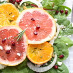 Perk up the season with this immune boosting Winter Citrus Fruit Salad with a quick & easy 5-minute Pomegranate Rosemary Vinaigrette!