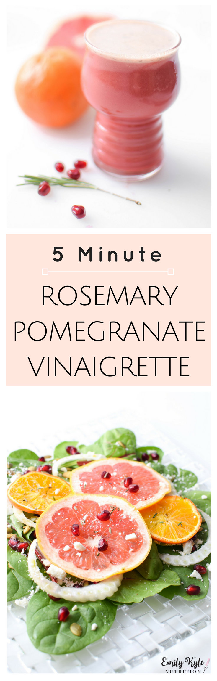 Perk up the season with this immune boosting Winter Citrus Fruit Salad with a quick & easy 5-minute Pomegranate Rosemary Vinaigrette sponsored by the Juice Products Association.