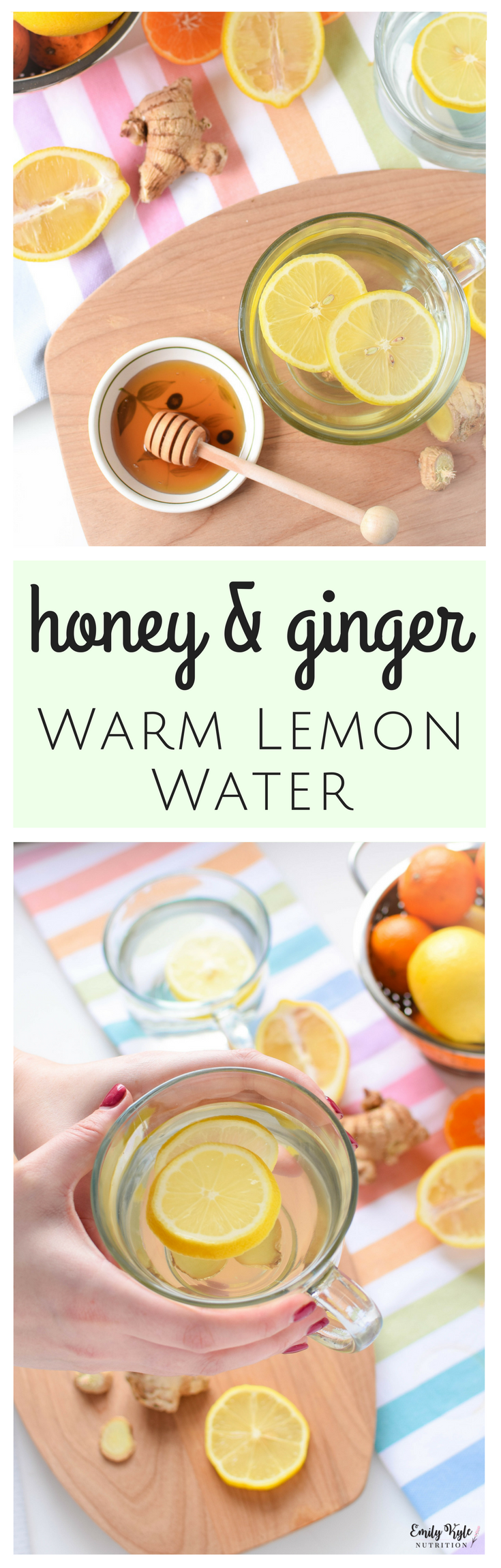 Stay hydrated and give your immune system a gentle boost to fend off common winter ailments with this naturally soothing Honey & Ginger Warm Lemon Water.