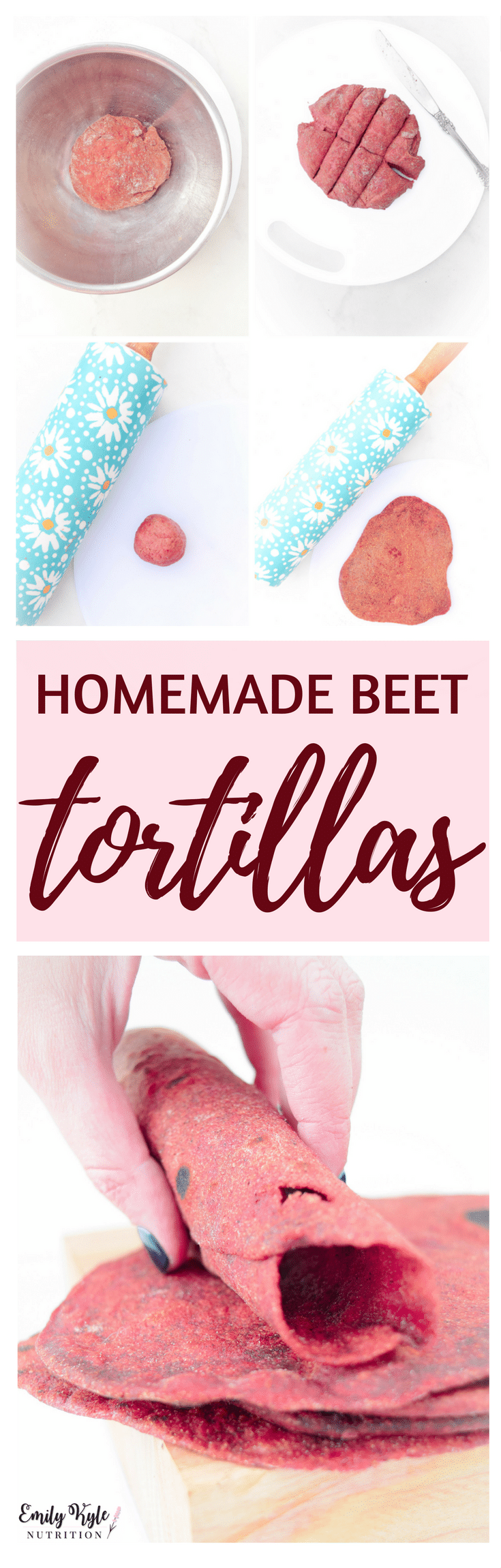 Enjoy the delicious taste of homemade tortillas & the amazing health benefits of the beautiful beetroot in these easy to make Pink Homemade Beet Tortilla Wraps that have been sponsored by my friends over at the Love Beets!