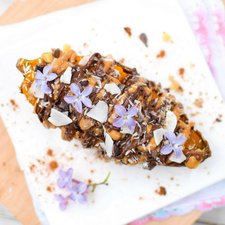 Peanut Butter Stuffed Sweet Potato Sundae