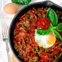 Kale & Red Pepper Shakshuka by Emily Kyle Nutrition