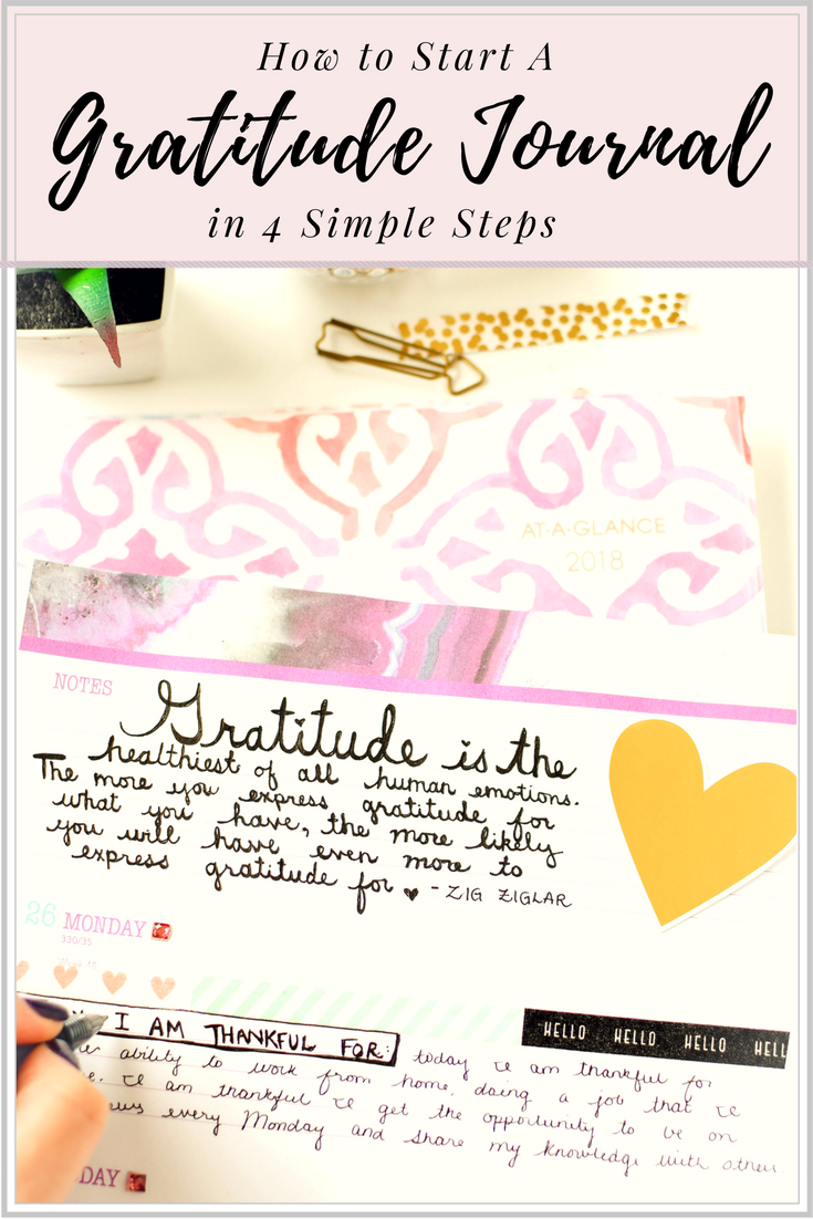 Learn How to Start a Gratitude Journal with these 4 Simple Steps and learn how you can reap the physical and psychological health benefits of this practice.
