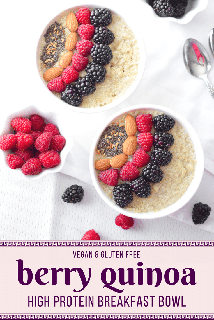 This Berry Quinoa Breakfast Bowl has all of the nutrients that your body needs to keep you full and focused to power through your busy morning PLUS +17 grams of plant-based protein. This dish is as easy to make as oatmeal so you can enjoy a nutritious breakfast all week long.