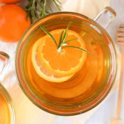 Mandarin Orange & Rosemary Hot Toddy by Emily Kyle Nutrition