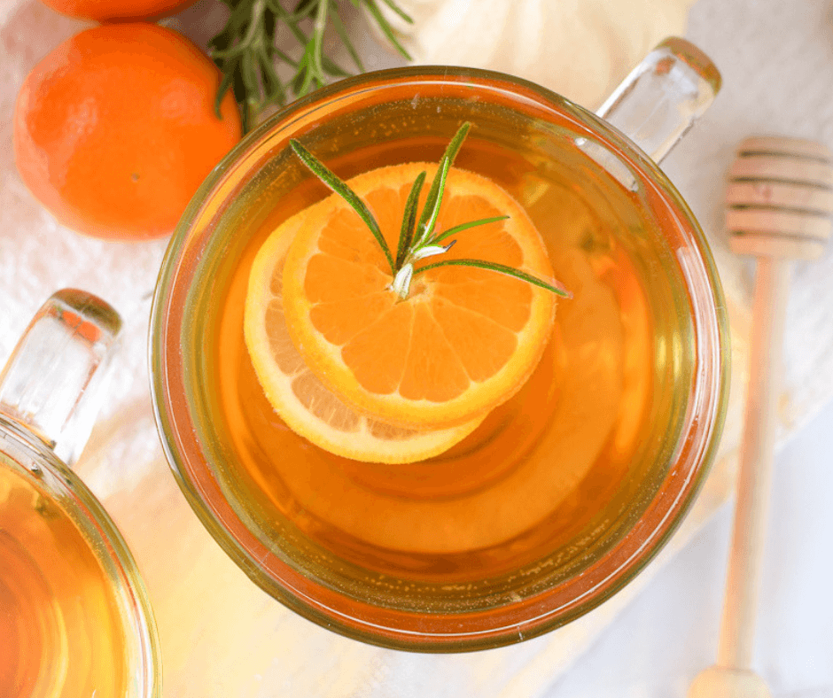 Mandarin Orange & Rosemary Hot Toddy by Emily Kyle Nutrition