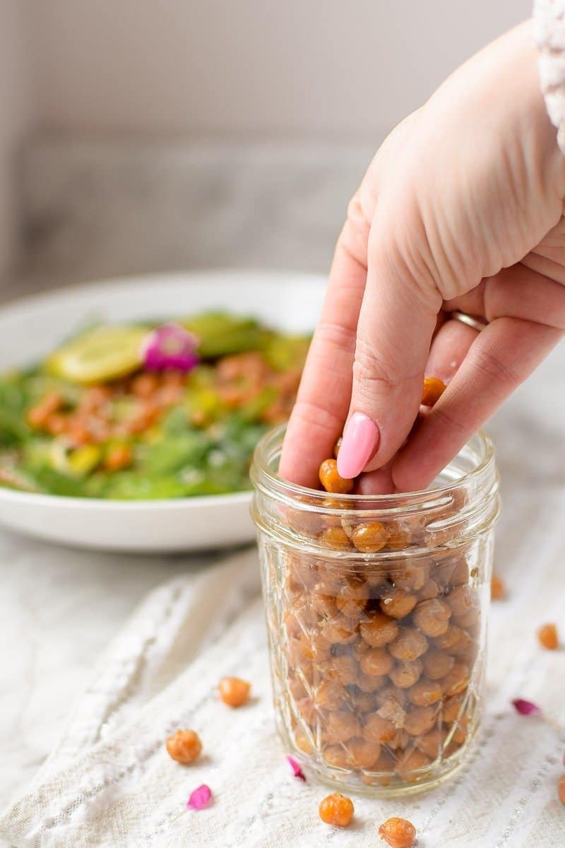 Salty Roasted Chickpeas by Emily Kyle Nutrition