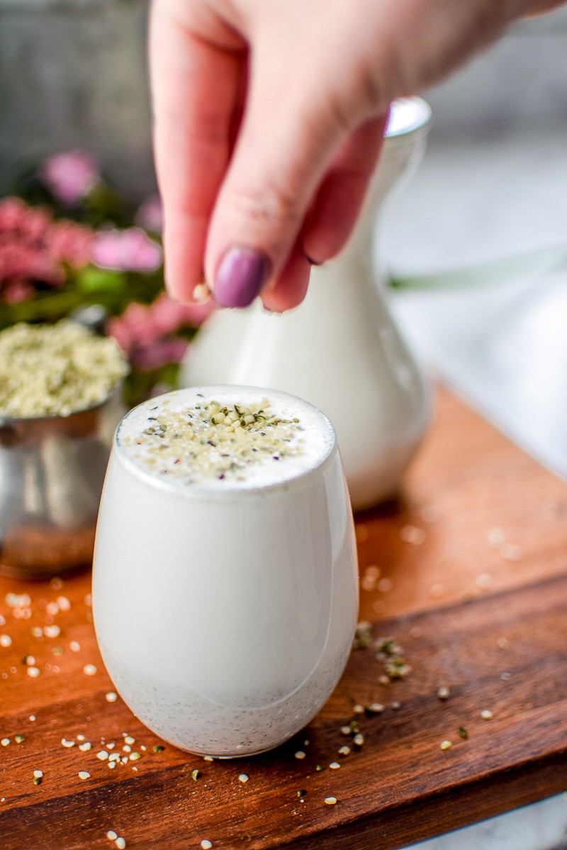 Homemade Hemp Seed Milk by Emily Kyle Nutrition