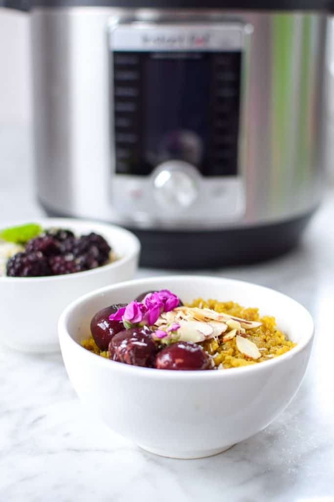 Instant Pot Golden Milk Quinoa Bowl by Emily Kyle Nutrition