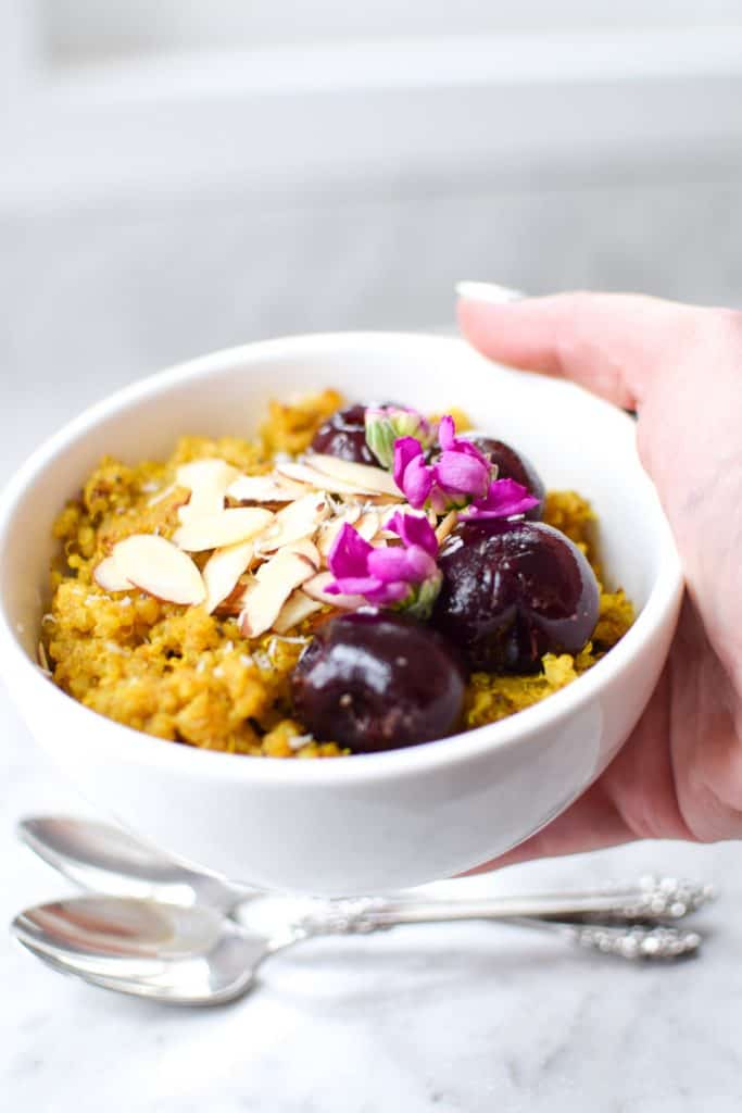 Instant Pot Golden Milk Quinoa Bowl by Emily Kyle Nutrition