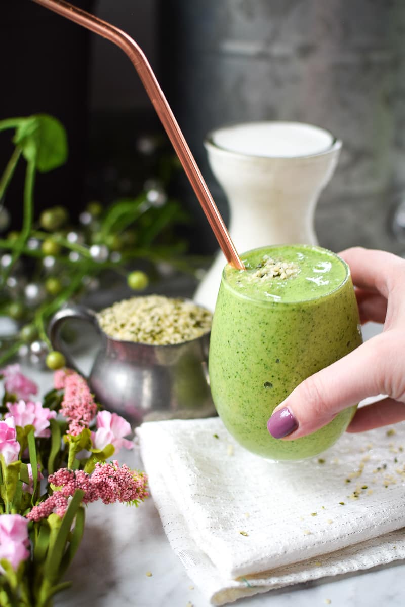 Green Dream Hemp Seed Smoothie by Emily Kyle Nutrition