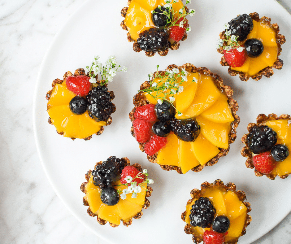 Festive MiniMango Fruit Tart (Vegan, GlutenFree) » Emily Kyle Nutrition