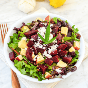 Beet & Walnut Cannabis Leaf Salad with Citrus Vinaigrette