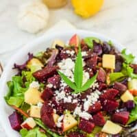 Beet & Walnut Cannabis Leaf Salad with Citrus Vinaigrette