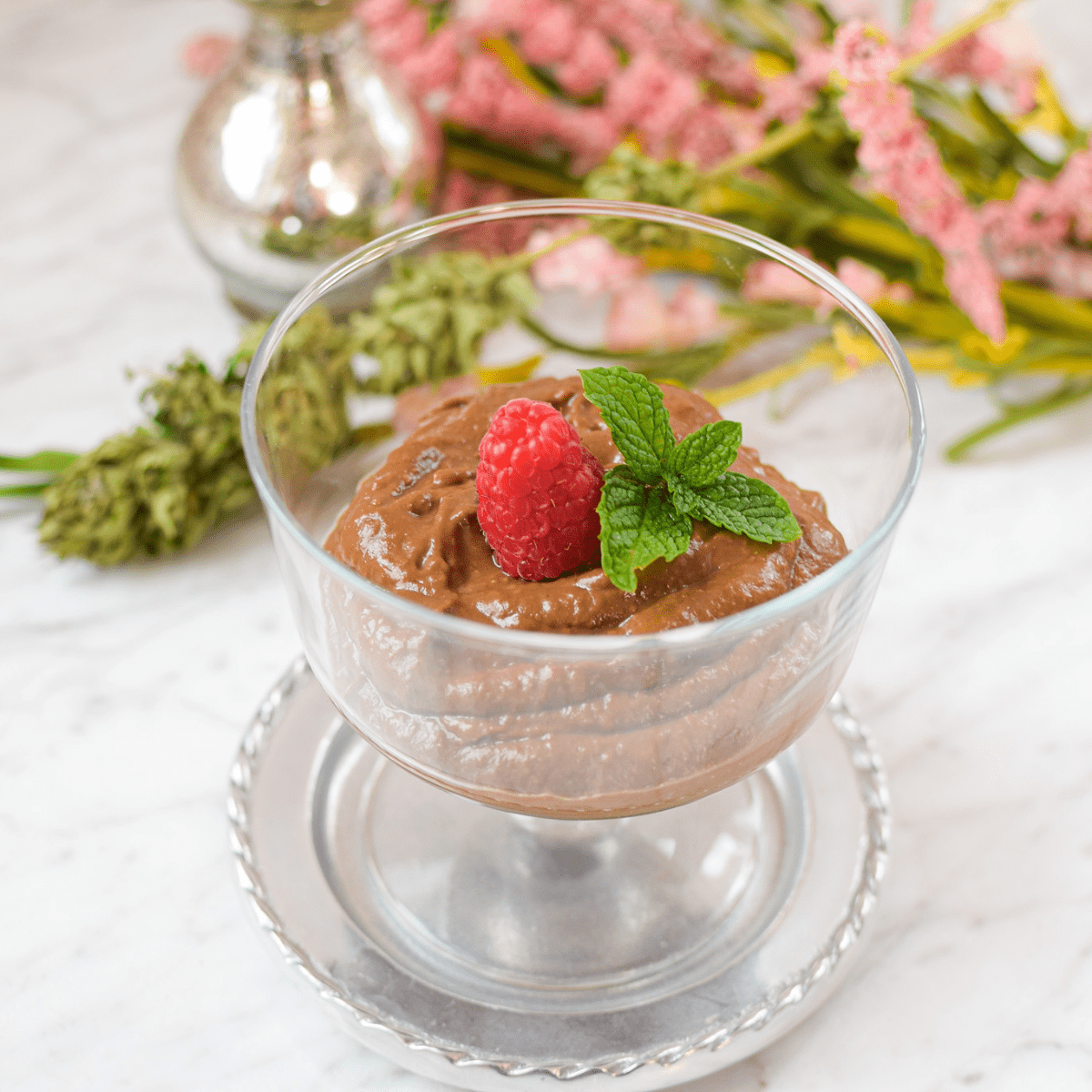 Cannabis Raspberry Chocolate Pudding
