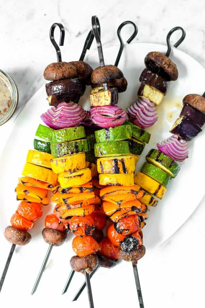 Rainbow Grilled Veggie Kebabs » Emily Kyle Nutrition