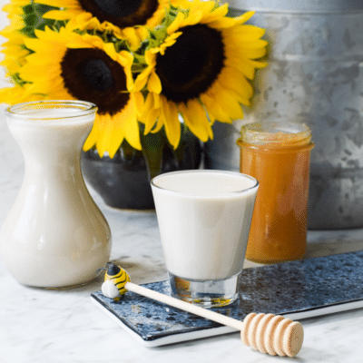 Homemade Sunflower Seed Milk from Emily Kyle Nutrition