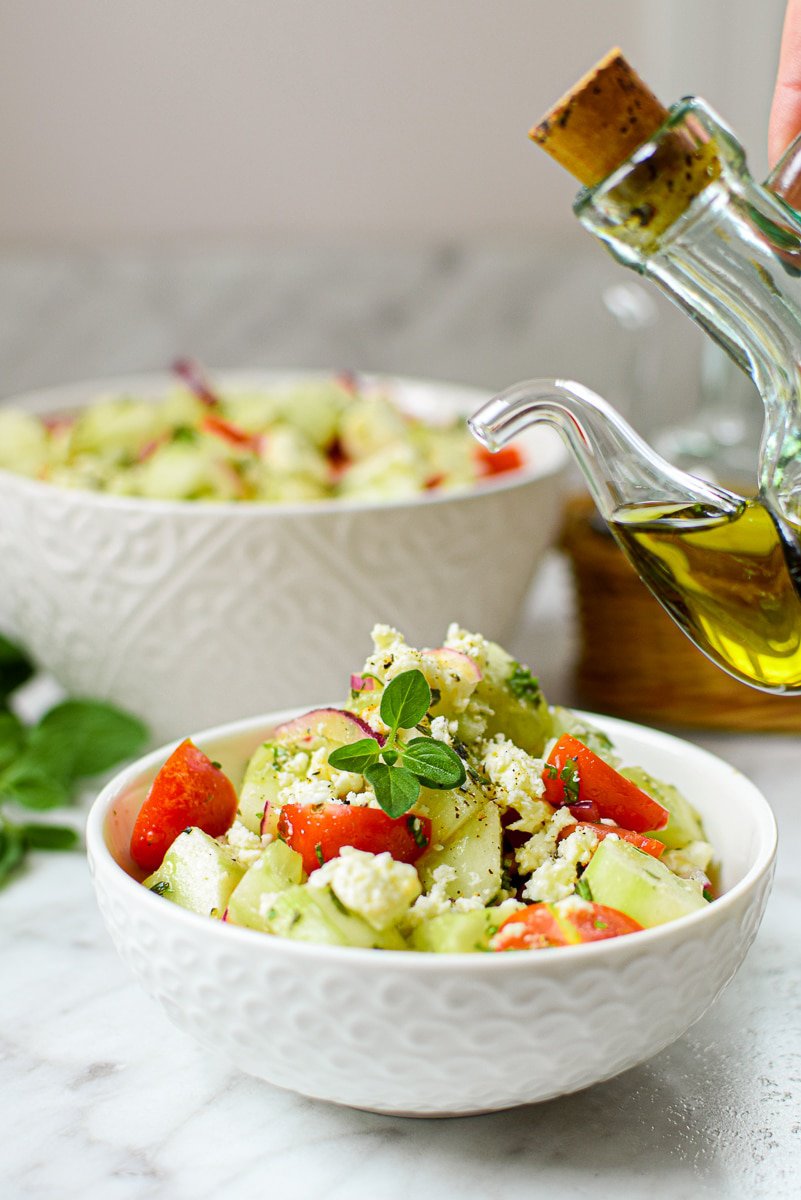 Cannabis-Infused Tomato Cucumber Salad