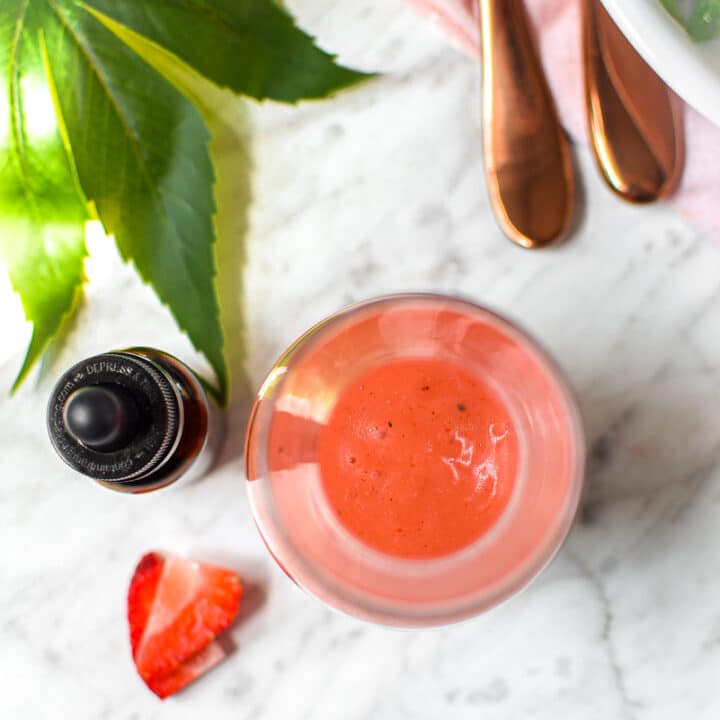 CBD Infused Vinaigrette with Strawberry Burrata Salad