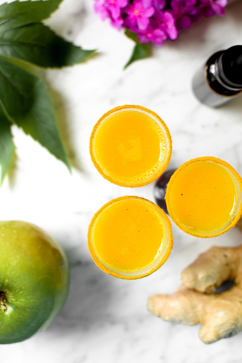 Ginger Turmeric Shots Infused With CBD