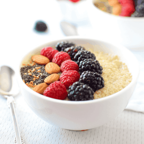 Cannabis Berry Quinoa Breakfast Bowl