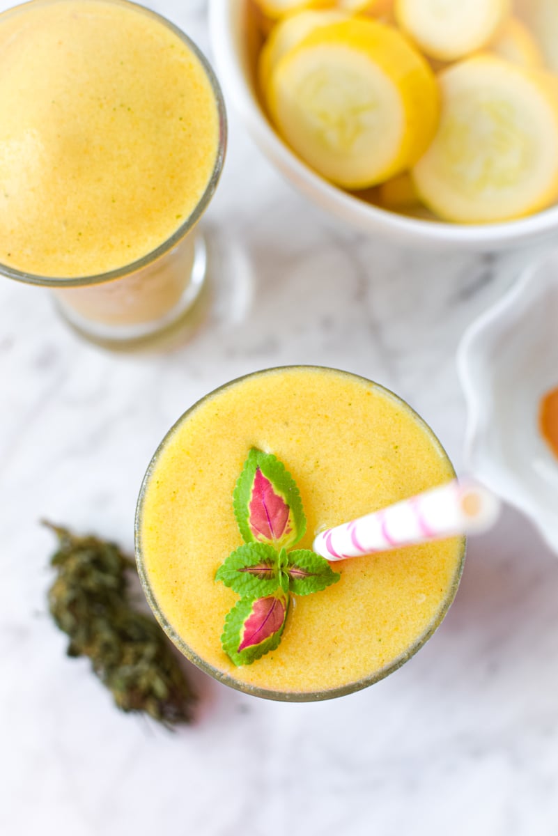 Tropical Fruit & Veggie Cannabis Smoothie