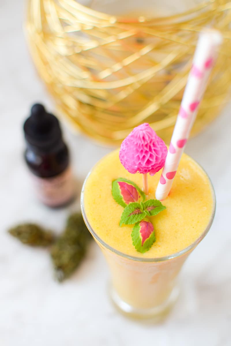 Tropical Fruit & Veggie Cannabis Smoothie