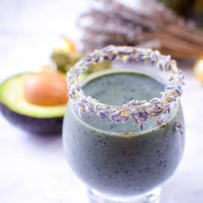 CBD Blueberry Lavender Anti-Anxiety Smoothie by Emily Kyle Nutrition