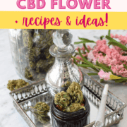 Text stating: the ultimate guide to cooking with CBD buds.