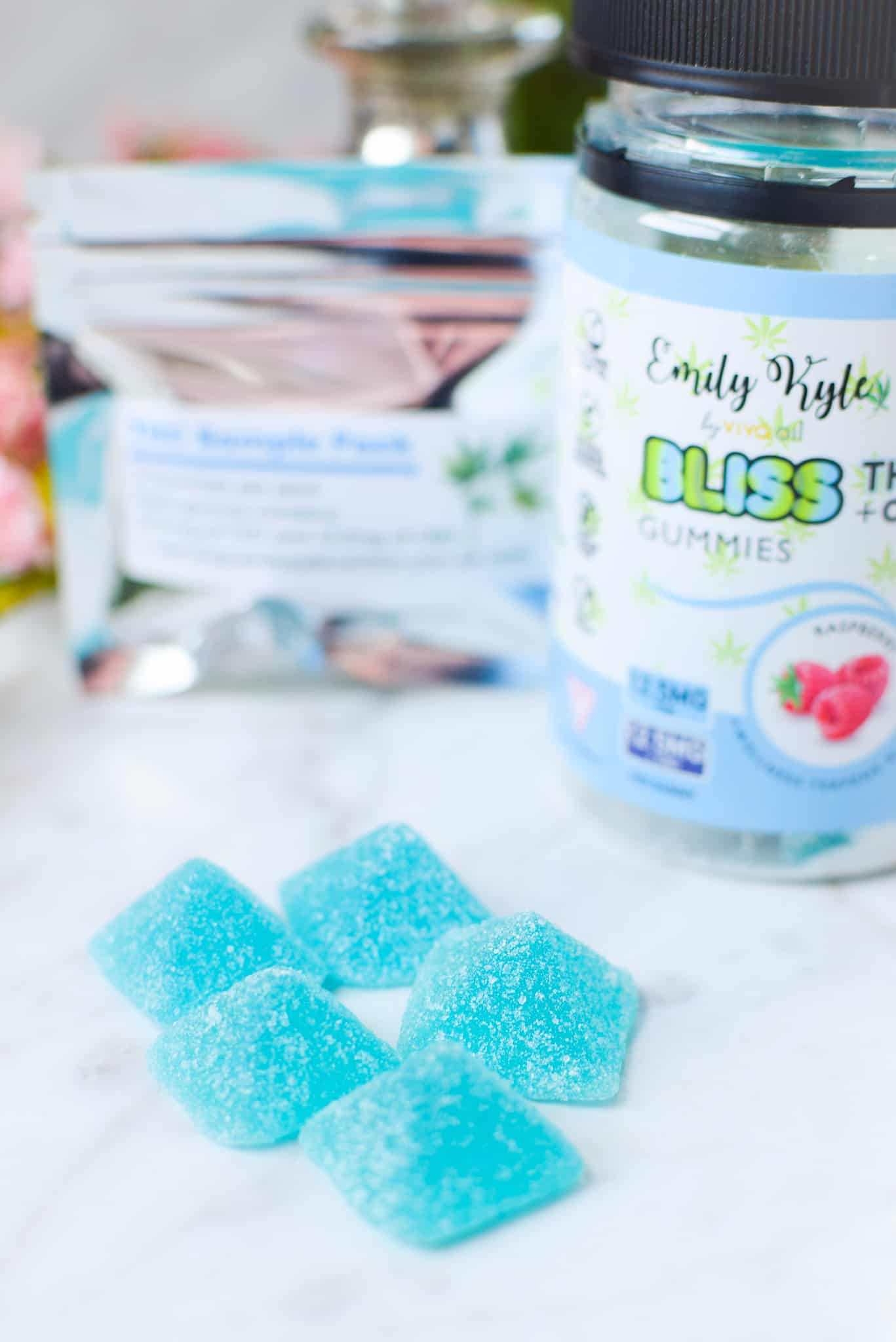 A pictureo f Emily Kyle's bliss gummies.