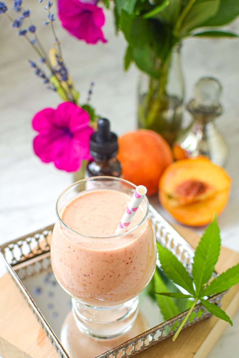 CBD Raspberry Peach Smoothie