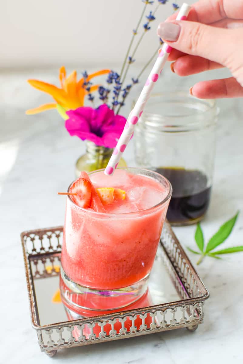 Strawberry Watermelon Cannabis Cocktail by Emily Kyle