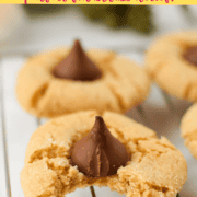 A picture of cannabis peanut butter blossom cookies.