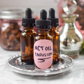 A picture of a bottle of cannabis MCT Oil.