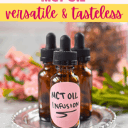 A picture of a bottle of cannabis MCT Oil with text that says: "How to Make Cannabis-Infused MCT Oil"