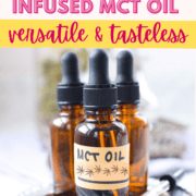 Text that says How to Make Cannabis-Infused MCT Oil Pin with a picture of a bottle of cannabis oil.
