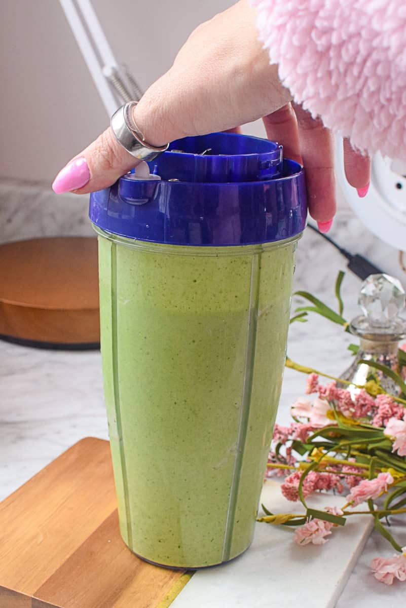 A picture of a cannabis smoothie.