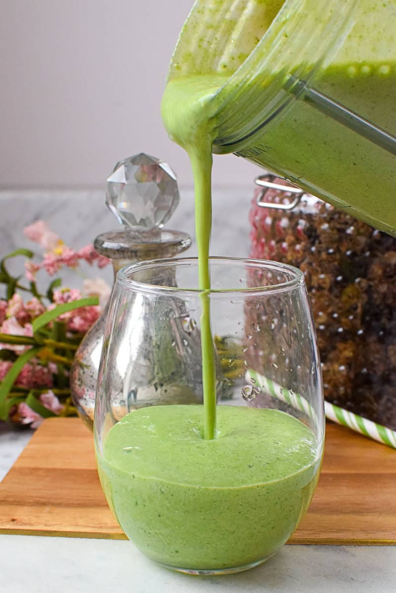 A picture of a cannabis-infused smoothie.