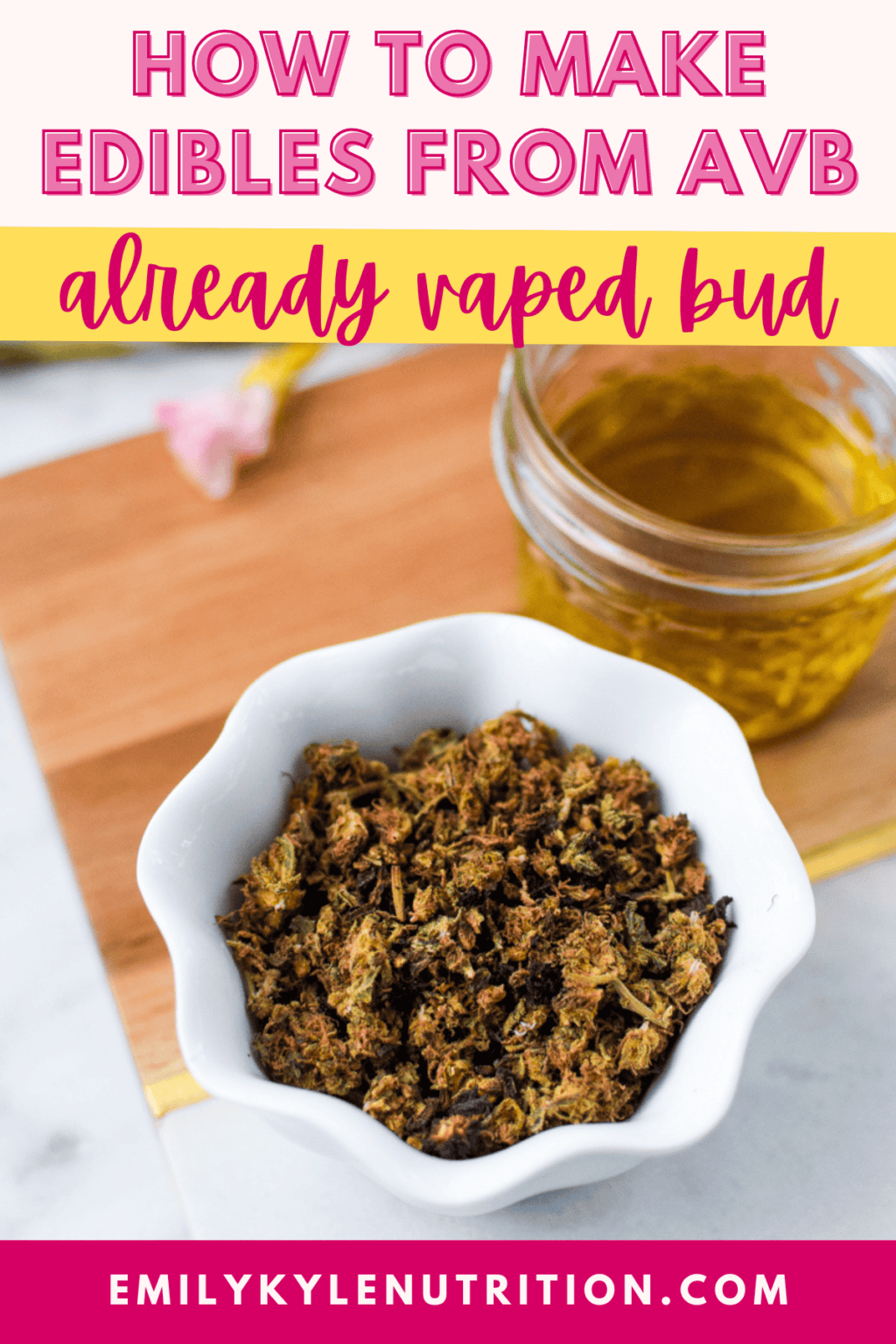 How to Make AVB Edibles with Already Vaped Bud » Emily Kyle, MS, RDN