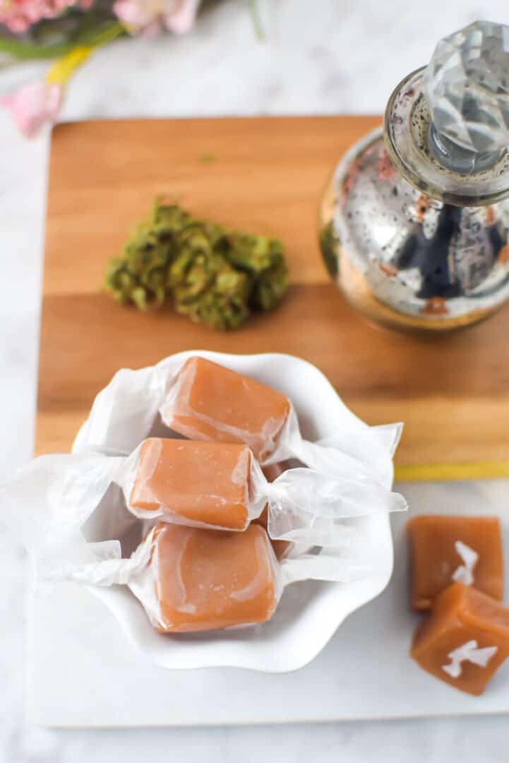 Chewy Homemade Cannabis Caramels » Emily Kyle, MS, RDN