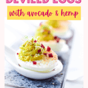 A picture of cannabis deviled eggs.