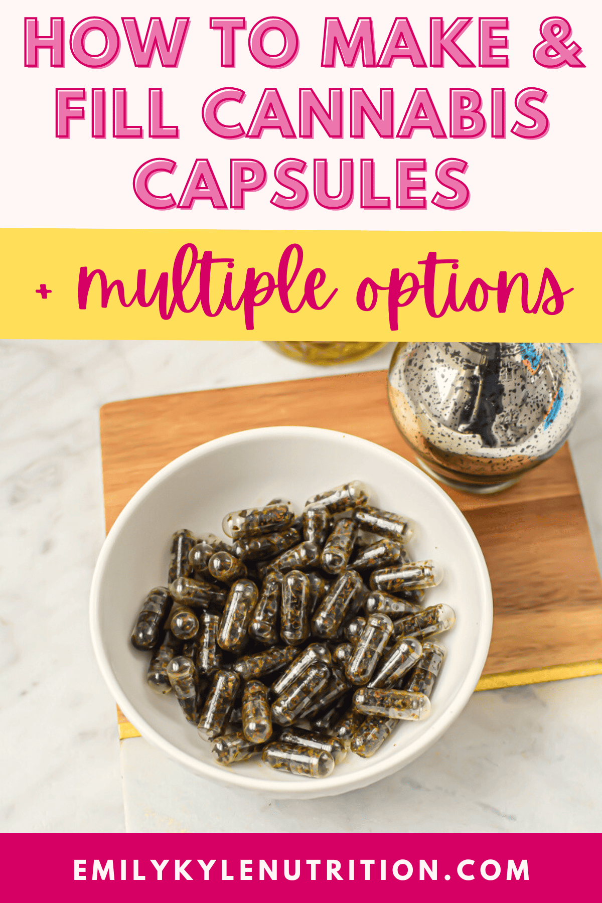 Text stating: How to Make & Fill Cannabis Capsules