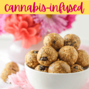 A picture of homemade cannabis energy bites.