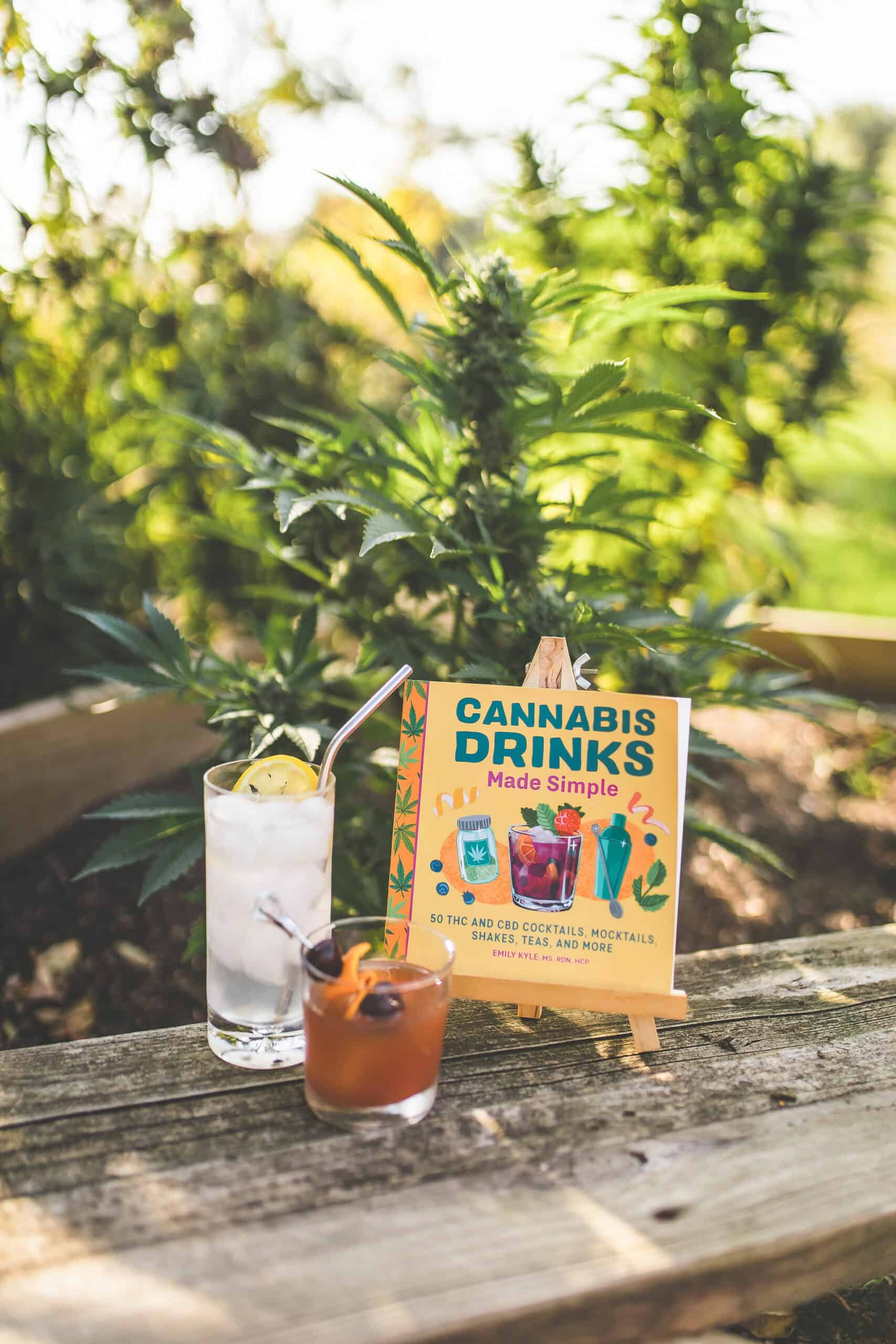 A picture of Emily Kyles cannabis drinks made simple cookbook.